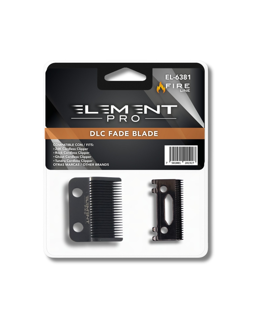 Cuchilla Plana DLC Fade Para Rock/Ghost/Tundra/24k Cordless Clippers