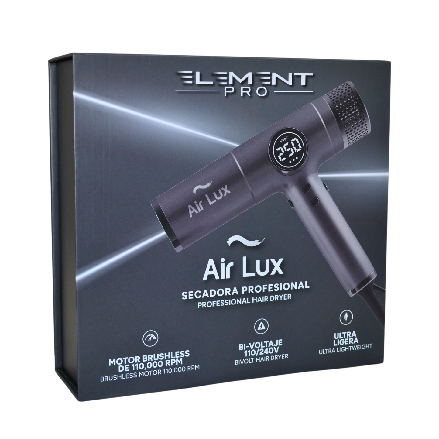 Secadora para Cabello Profesional Air Lux Iónica, Ultra Potente, Ligera y Silenciosa