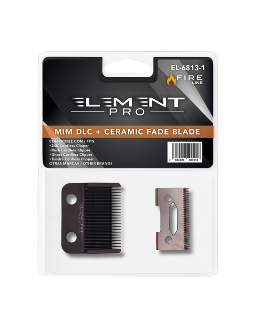 Cuchilla Plana MIM DLC + Cerámica Fade Blade 24k/Rock/Ghost/Tundra Cordless Clippers